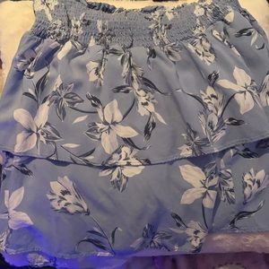 Sweet hearts blue floral skirt (large)